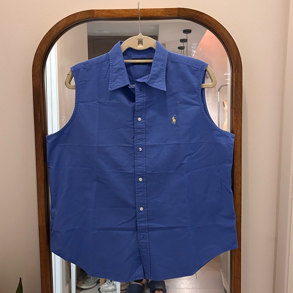 Polo Ralph Lauren, sleeveless button down shirt, size L
